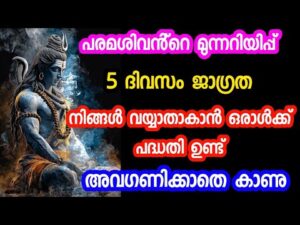 അടുത്ത 5 ദിവസങ്ങളിൽ ശ്രദ്ധിക്കേണ്ട കാര്യങ്ങൾ: ഭഗവാൻ ശിവന്റെ സന്ദേശവും പരിഹാര മാർഗങ്ങളും